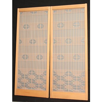 両面ガラス 組子書院 2枚1組　R2525 