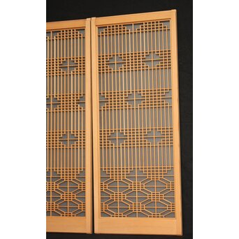 両面ガラス 組子書院 2枚1組　R2525 