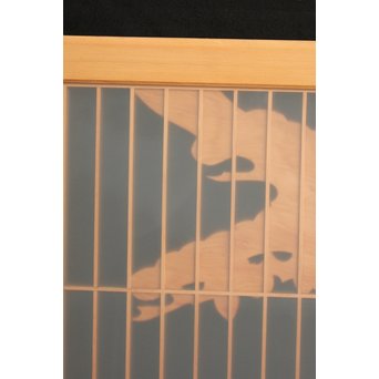 鷹松木彫 書院 2枚1組　R2528 