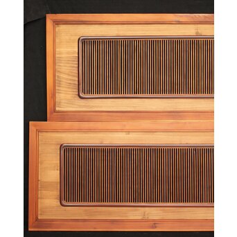 桐と筬の欄間 2枚1組　R2538 