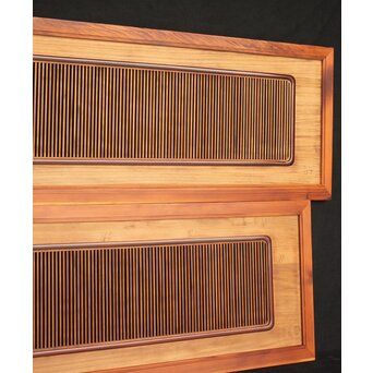 桐と筬の欄間 2枚1組　R2538 