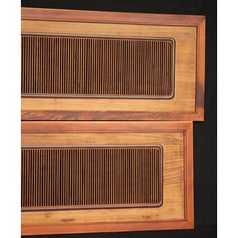 桐と筬の欄間 2枚1組　R2538 