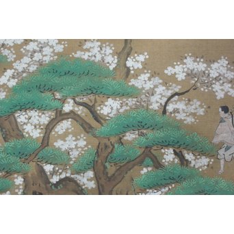 古絵巻 まくり 風俗画　Z200 