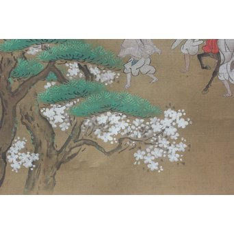 古絵巻 まくり 風俗画　Z200 