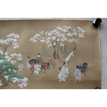 古絵巻 まくり 風俗画　Z200 