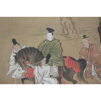 古絵巻 まくり 風俗画　Z200 