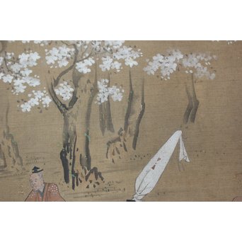 古絵巻 まくり 風俗画　Z200 