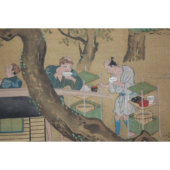 古絵巻 まくり 風俗画　Z200 