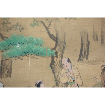 古絵巻 まくり 風俗画　Z200 