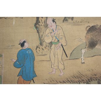 古絵巻 まくり 風俗画　Z200 