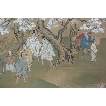 古絵巻 まくり 風俗画　Z200 