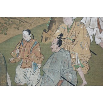 古絵巻 まくり 風俗画　Z200 