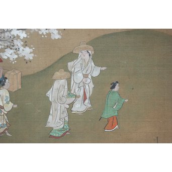 古絵巻 まくり 風俗画　Z200 