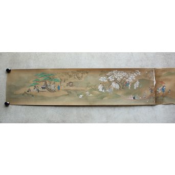 古絵巻 まくり 風俗画　Z200 