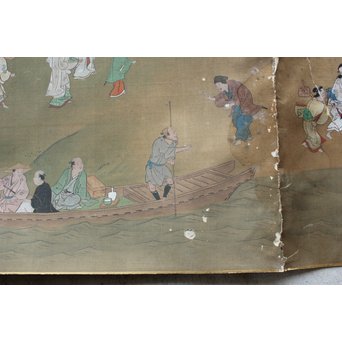 古絵巻 まくり 風俗画　Z200 