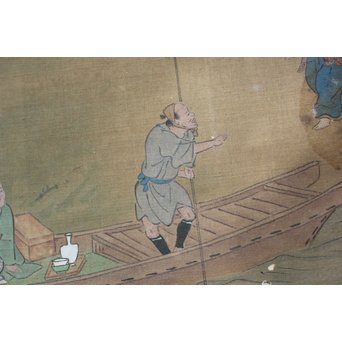 古絵巻 まくり 風俗画　Z200 