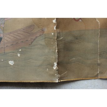 古絵巻 まくり 風俗画　Z200 