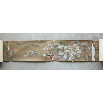 古絵巻 まくり 風俗画　Z200 