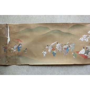 古絵巻 まくり 風俗画　Z200 