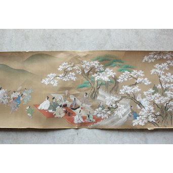 古絵巻 まくり 風俗画　Z200 