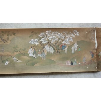 古絵巻 まくり 風俗画　Z200 