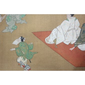 古絵巻 まくり 風俗画　Z200 