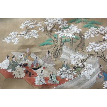 古絵巻 まくり 風俗画　Z200 