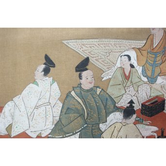 古絵巻 まくり 風俗画　Z200 