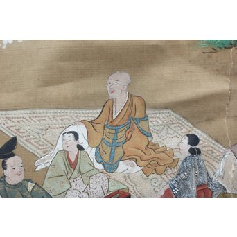 古絵巻 まくり 風俗画　Z200 