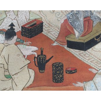 古絵巻 まくり 風俗画　Z200 