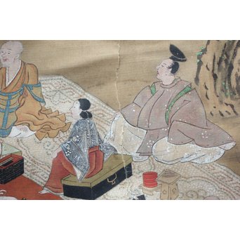 古絵巻 まくり 風俗画　Z200 