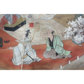 古絵巻 まくり 風俗画　Z200 