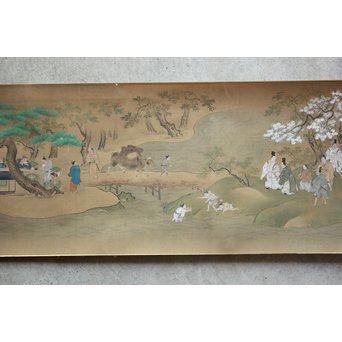 古絵巻 まくり 風俗画　Z200 