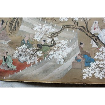 古絵巻 まくり 風俗画　Z200 