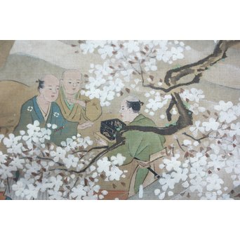 古絵巻 まくり 風俗画　Z200 