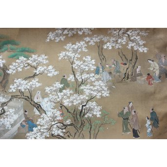 古絵巻 まくり 風俗画　Z200 