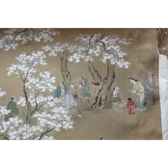 古絵巻 まくり 風俗画　Z200 