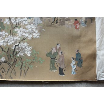 古絵巻 まくり 風俗画　Z200 