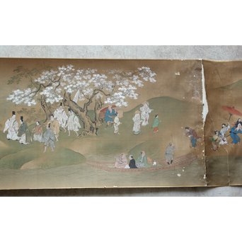 古絵巻 まくり 風俗画　Z200 