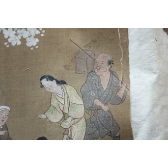 古絵巻 まくり 風俗画　Z200 