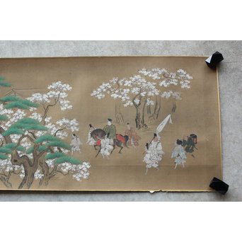 古絵巻 まくり 風俗画　Z200 