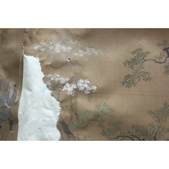 古絵巻 まくり 風俗画　Z200 