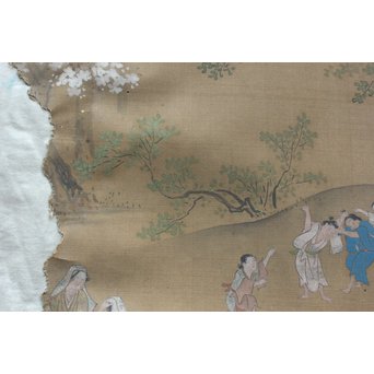 古絵巻 まくり 風俗画　Z200 