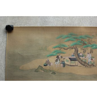 古絵巻 まくり 風俗画　Z200 