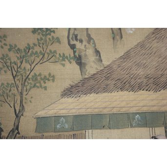 古絵巻 まくり 風俗画　Z200 