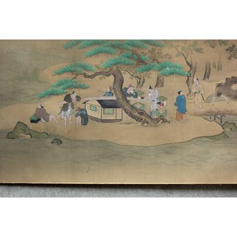 古絵巻 まくり 風俗画　Z200 