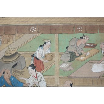 古絵巻 まくり 風俗画　Z200 