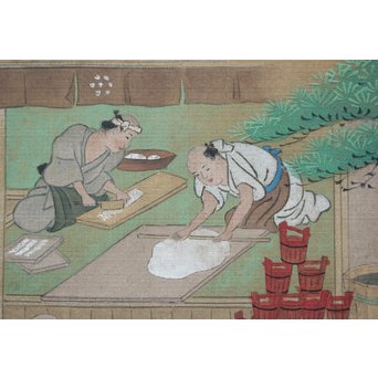 古絵巻 まくり 風俗画　Z200 