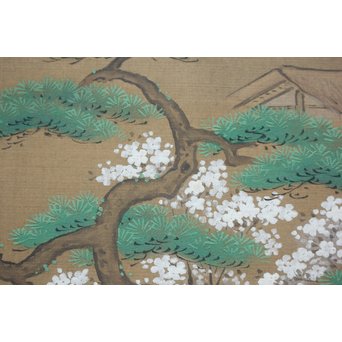 古絵巻 まくり 風俗画　Z200 