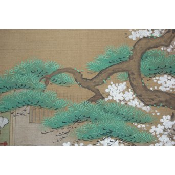 古絵巻 まくり 風俗画　Z200 